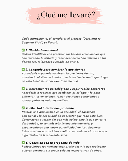 CURSO:  Despierta tu segunda vida